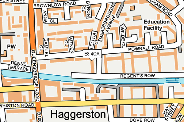 E8 4QA map - OS OpenMap – Local (Ordnance Survey)