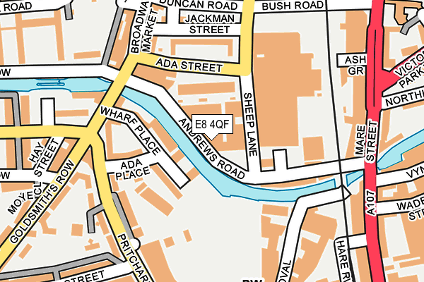 E8 4QF map - OS OpenMap – Local (Ordnance Survey)