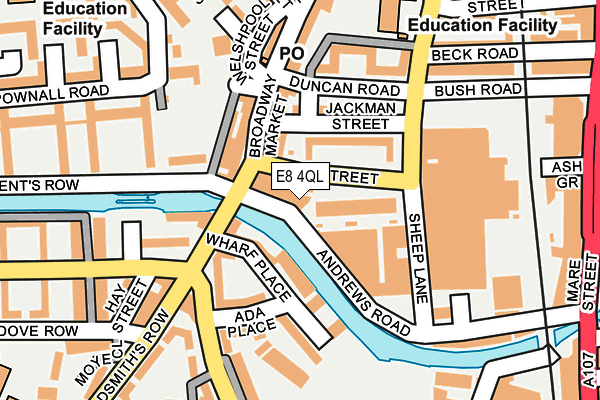 E8 4QL map - OS OpenMap – Local (Ordnance Survey)