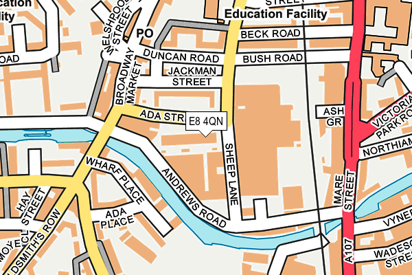 E8 4QN map - OS OpenMap – Local (Ordnance Survey)