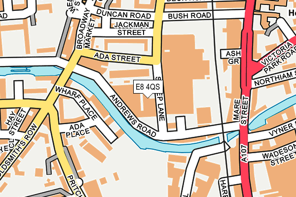 E8 4QS map - OS OpenMap – Local (Ordnance Survey)