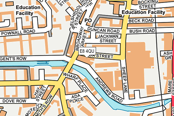 E8 4QU map - OS OpenMap – Local (Ordnance Survey)