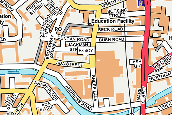 E8 4QY map - OS OpenMap – Local (Ordnance Survey)