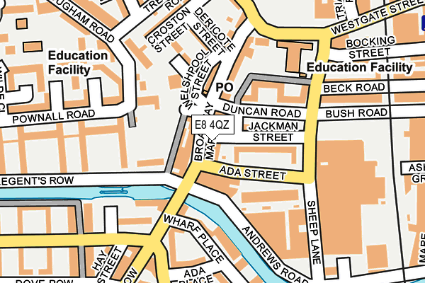 E8 4QZ map - OS OpenMap – Local (Ordnance Survey)