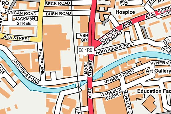 E8 4RB map - OS OpenMap – Local (Ordnance Survey)