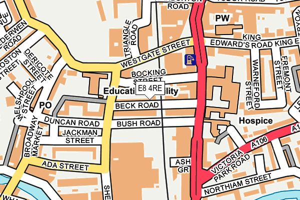 E8 4RE map - OS OpenMap – Local (Ordnance Survey)