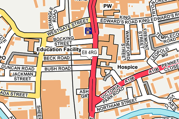 E8 4RG map - OS OpenMap – Local (Ordnance Survey)