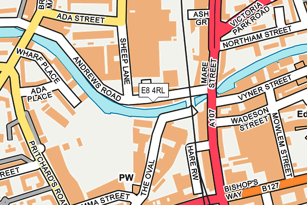 E8 4RL map - OS OpenMap – Local (Ordnance Survey)