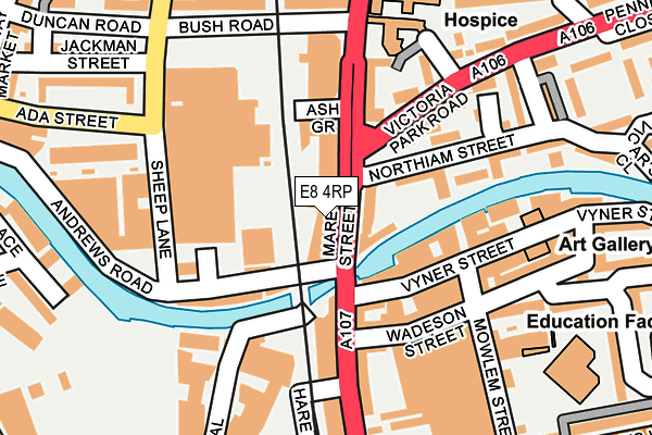 E8 4RP map - OS OpenMap – Local (Ordnance Survey)