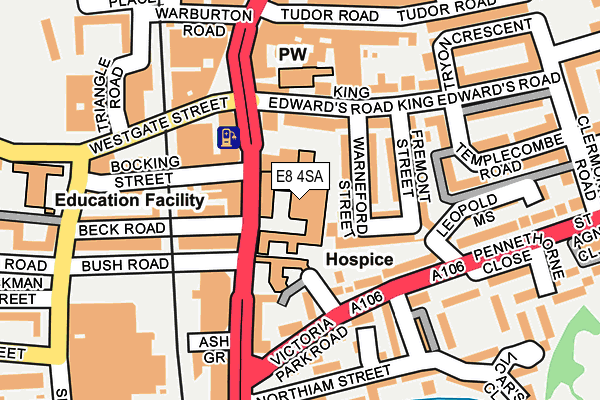 E8 4SA map - OS OpenMap – Local (Ordnance Survey)