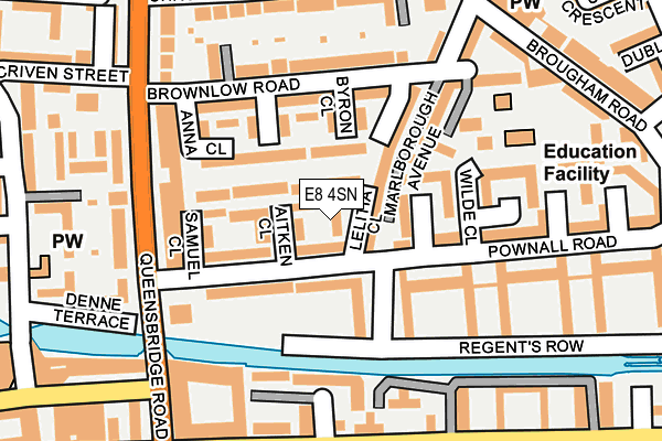 E8 4SN map - OS OpenMap – Local (Ordnance Survey)
