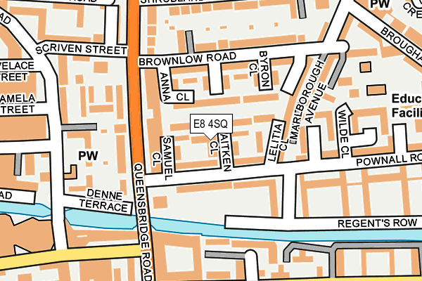 E8 4SQ map - OS OpenMap – Local (Ordnance Survey)