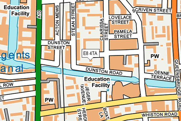 E8 4TA map - OS OpenMap – Local (Ordnance Survey)