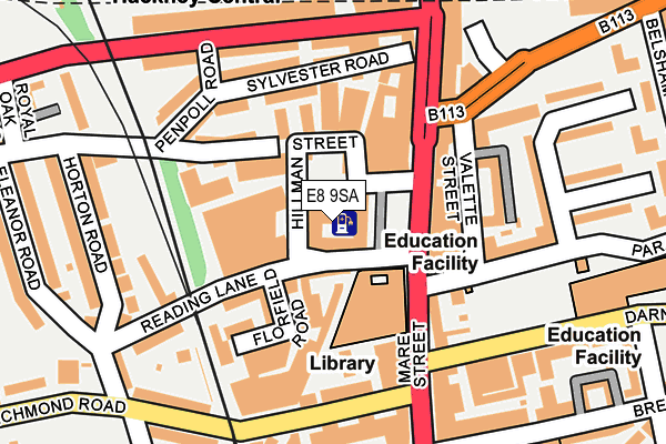 E8 9SA map - OS OpenMap – Local (Ordnance Survey)