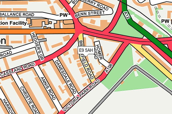 E9 5AH map - OS OpenMap – Local (Ordnance Survey)