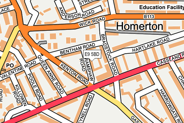 E9 5BD map - OS OpenMap – Local (Ordnance Survey)