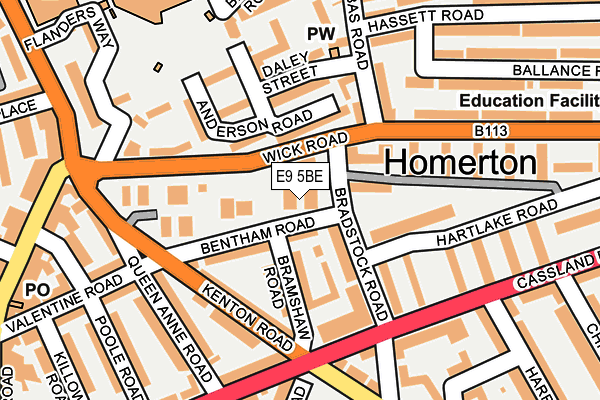 E9 5BE map - OS OpenMap – Local (Ordnance Survey)