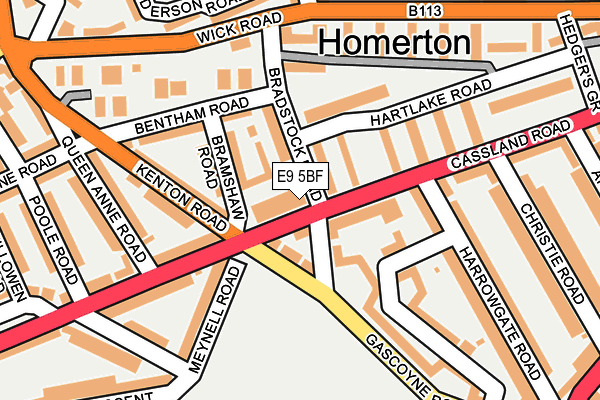 E9 5BF map - OS OpenMap – Local (Ordnance Survey)