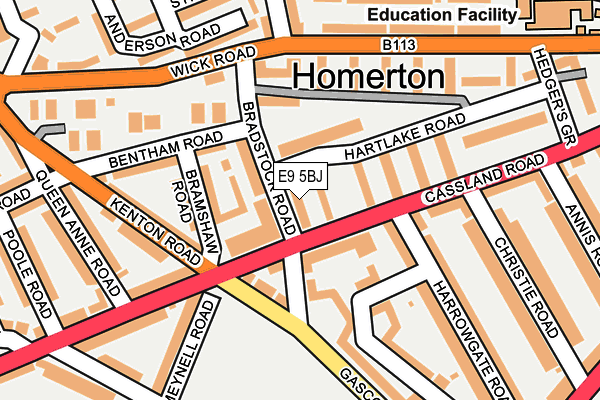 E9 5BJ map - OS OpenMap – Local (Ordnance Survey)