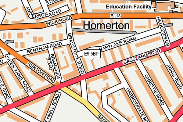 E9 5BP map - OS OpenMap – Local (Ordnance Survey)