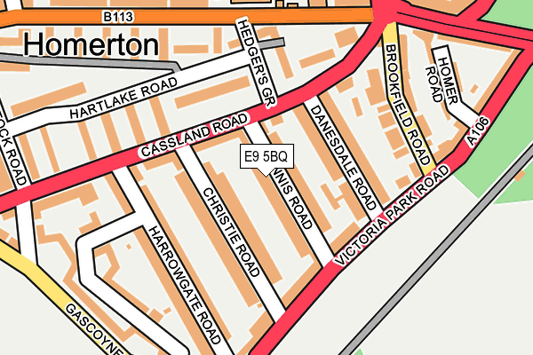 E9 5BQ map - OS OpenMap – Local (Ordnance Survey)