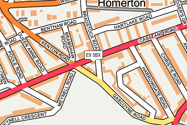 E9 5BX map - OS OpenMap – Local (Ordnance Survey)