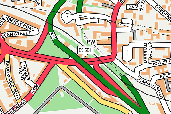 E9 5DH map - OS OpenMap – Local (Ordnance Survey)