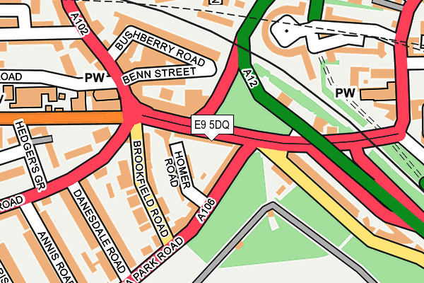 E9 5DQ map - OS OpenMap – Local (Ordnance Survey)