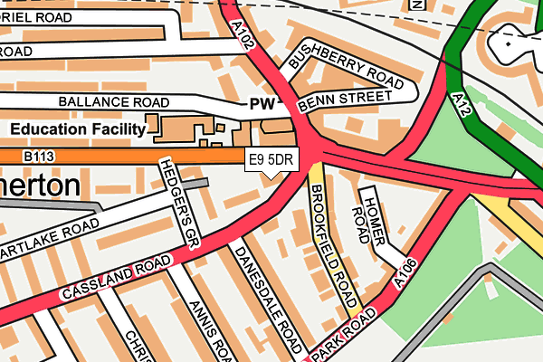 E9 5DR map - OS OpenMap – Local (Ordnance Survey)
