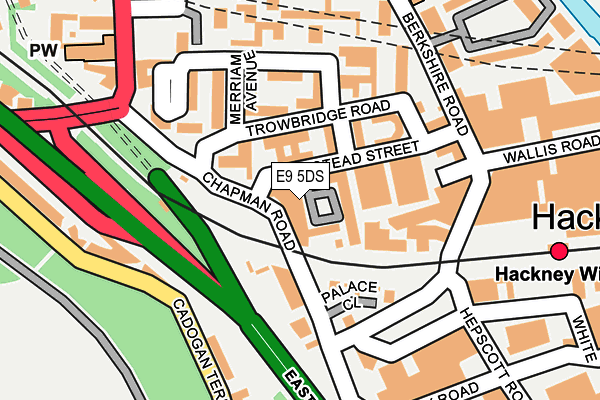 E9 5DS map - OS OpenMap – Local (Ordnance Survey)