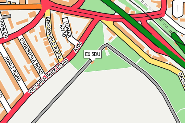 E9 5DU map - OS OpenMap – Local (Ordnance Survey)