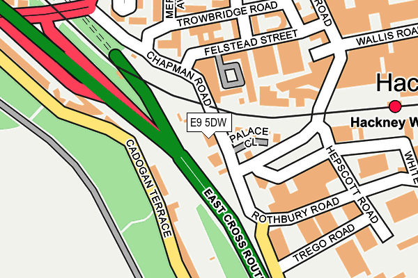 E9 5DW map - OS OpenMap – Local (Ordnance Survey)