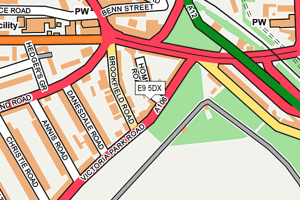 E9 5DX map - OS OpenMap – Local (Ordnance Survey)