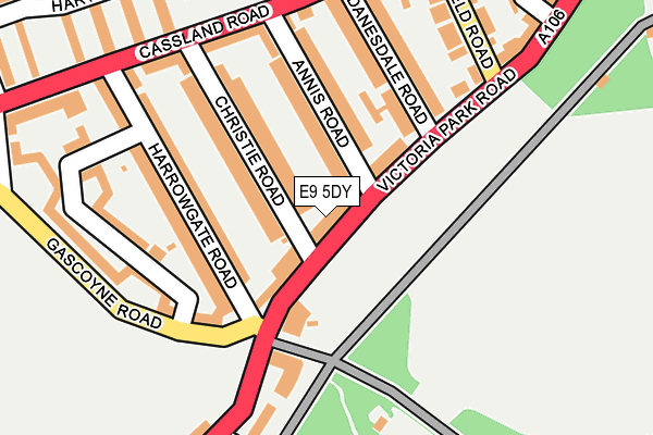 E9 5DY map - OS OpenMap – Local (Ordnance Survey)