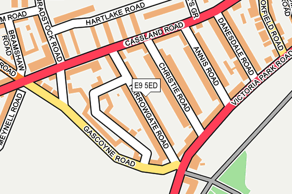 E9 5ED map - OS OpenMap – Local (Ordnance Survey)