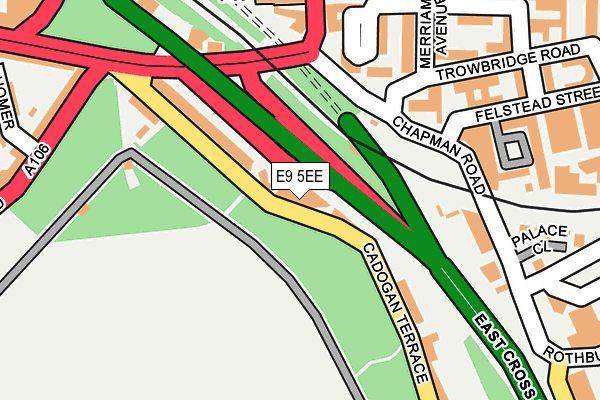 E9 5EE map - OS OpenMap – Local (Ordnance Survey)