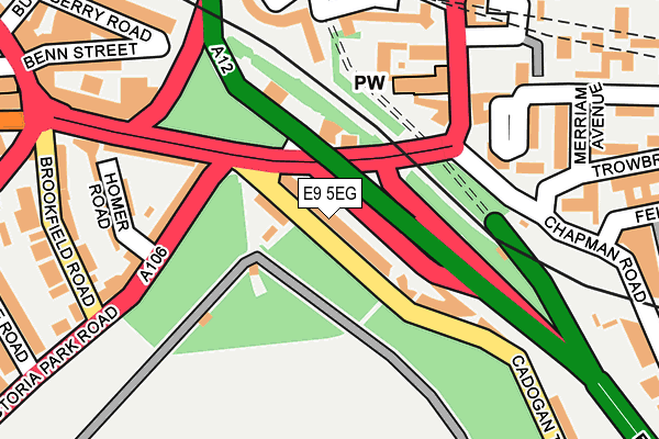 E9 5EG map - OS OpenMap – Local (Ordnance Survey)