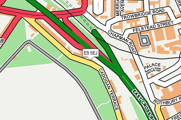 E9 5EJ map - OS OpenMap – Local (Ordnance Survey)