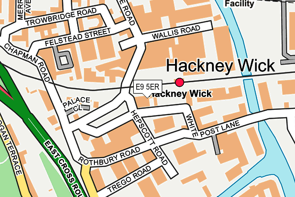 E9 5ER map - OS OpenMap – Local (Ordnance Survey)