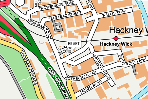 E9 5ET map - OS OpenMap – Local (Ordnance Survey)