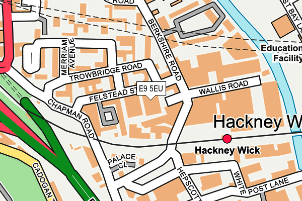 E9 5EU map - OS OpenMap – Local (Ordnance Survey)