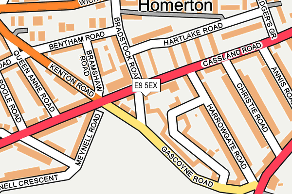 E9 5EX map - OS OpenMap – Local (Ordnance Survey)