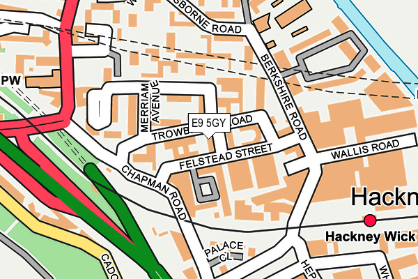 E9 5GY map - OS OpenMap – Local (Ordnance Survey)