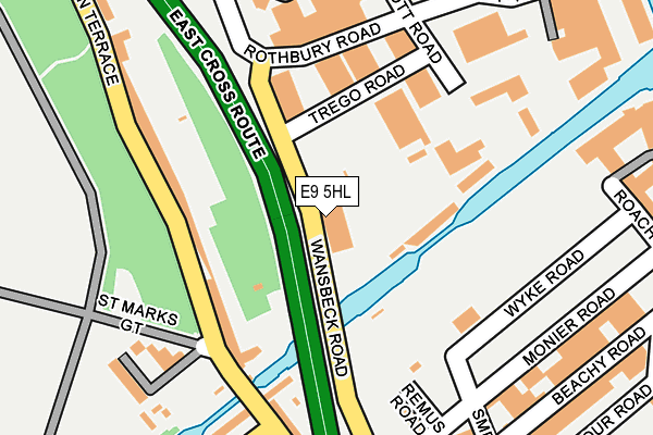 E9 5HL map - OS OpenMap – Local (Ordnance Survey)