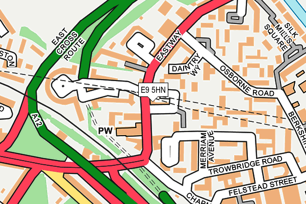 E9 5HN map - OS OpenMap – Local (Ordnance Survey)