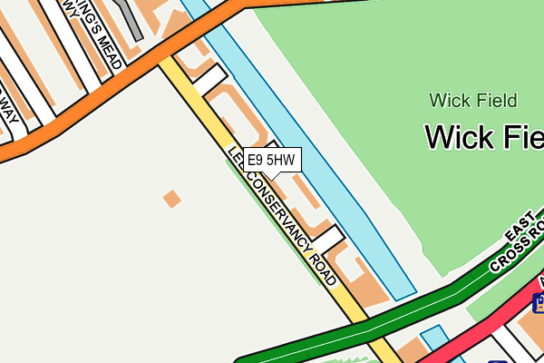 E9 5HW map - OS OpenMap – Local (Ordnance Survey)