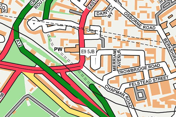 E9 5JB map - OS OpenMap – Local (Ordnance Survey)