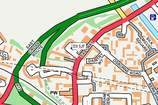 E9 5JF map - OS OpenMap – Local (Ordnance Survey)