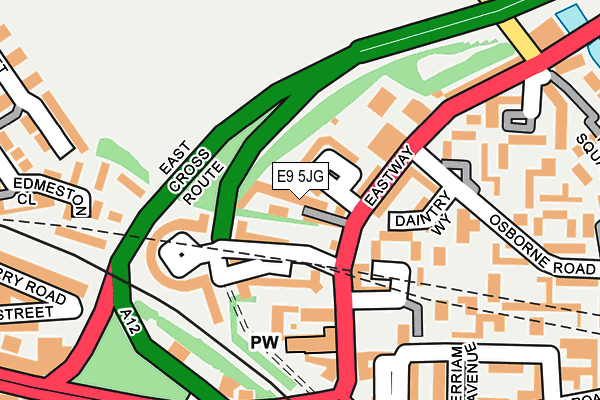 E9 5JG map - OS OpenMap – Local (Ordnance Survey)