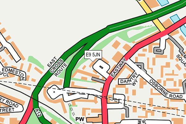 E9 5JN map - OS OpenMap – Local (Ordnance Survey)